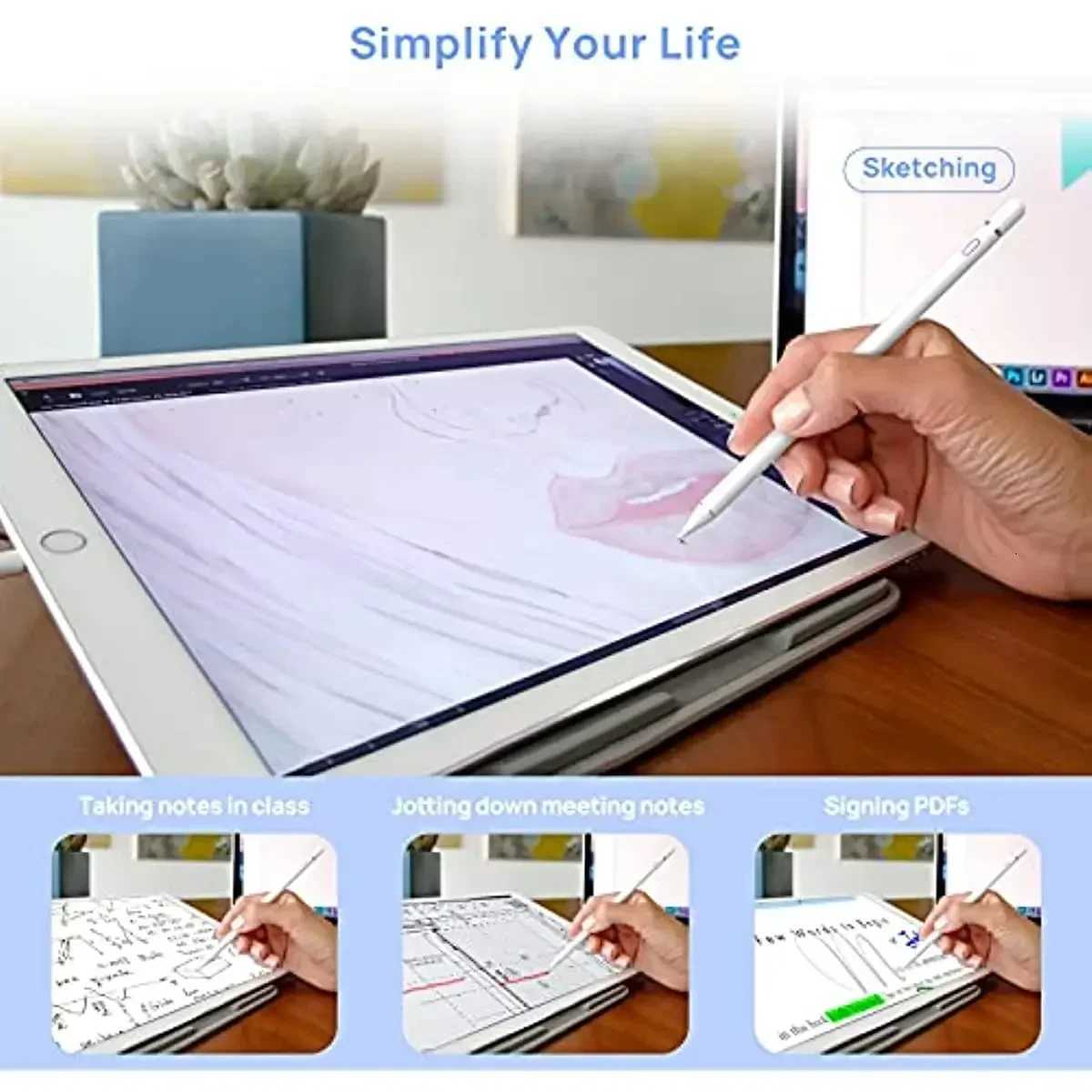Stylus Pen For Pencil Styluses Cpatible for iPad 2/3/4/5/6/7/8 Generation Pro 97/105/11/129 Air 1/2/3/4 Mini 1/2/3/4 C251201