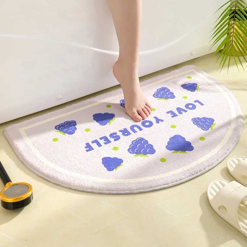Ins Simple Bath Mats Small Fresh Flowers Floor Rug He Entrance Carpet Bedro Toilet Bathro Door Absorbent Non-Slip Foot Pad H251129