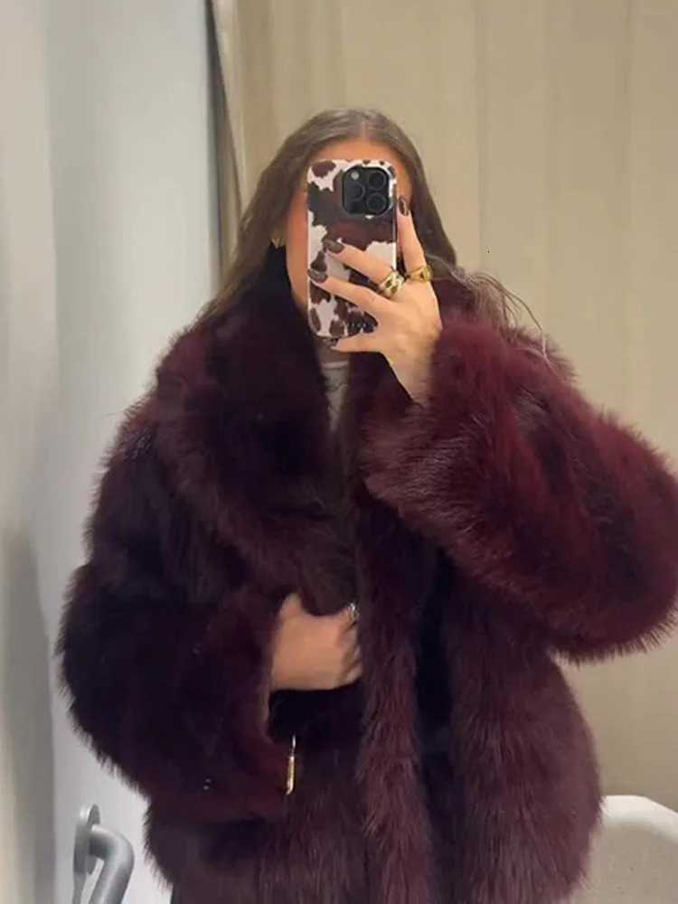 HH Female New Winter Lapel Artificial Fur Thickened Warmth Light Luxury Fashion Retro Temperament Women Short Jacket 2026T251201