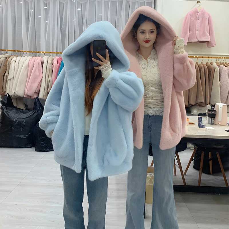 2024New Spring Women Retro Short Faux Leather Fur Coat Clothing Moto Biker Zipper Sheepskin Jacket Long Sleeved Turn Down CollarT251201