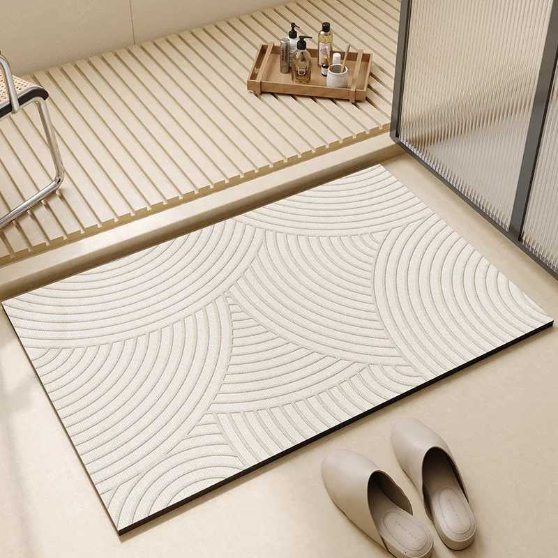 Non-Slip Diatoeous Earth Bath Mat Soft and Safe Bathro Rugs Quick Drying and Super Absorbent Rectangar Woven Mat H251129