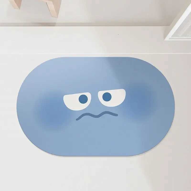 Cartoon Expression Diatoeous d Bathro Absorbent Quick Drying Foot Mat Household Wear-resistant Bathro Anti Slip Mat H251129