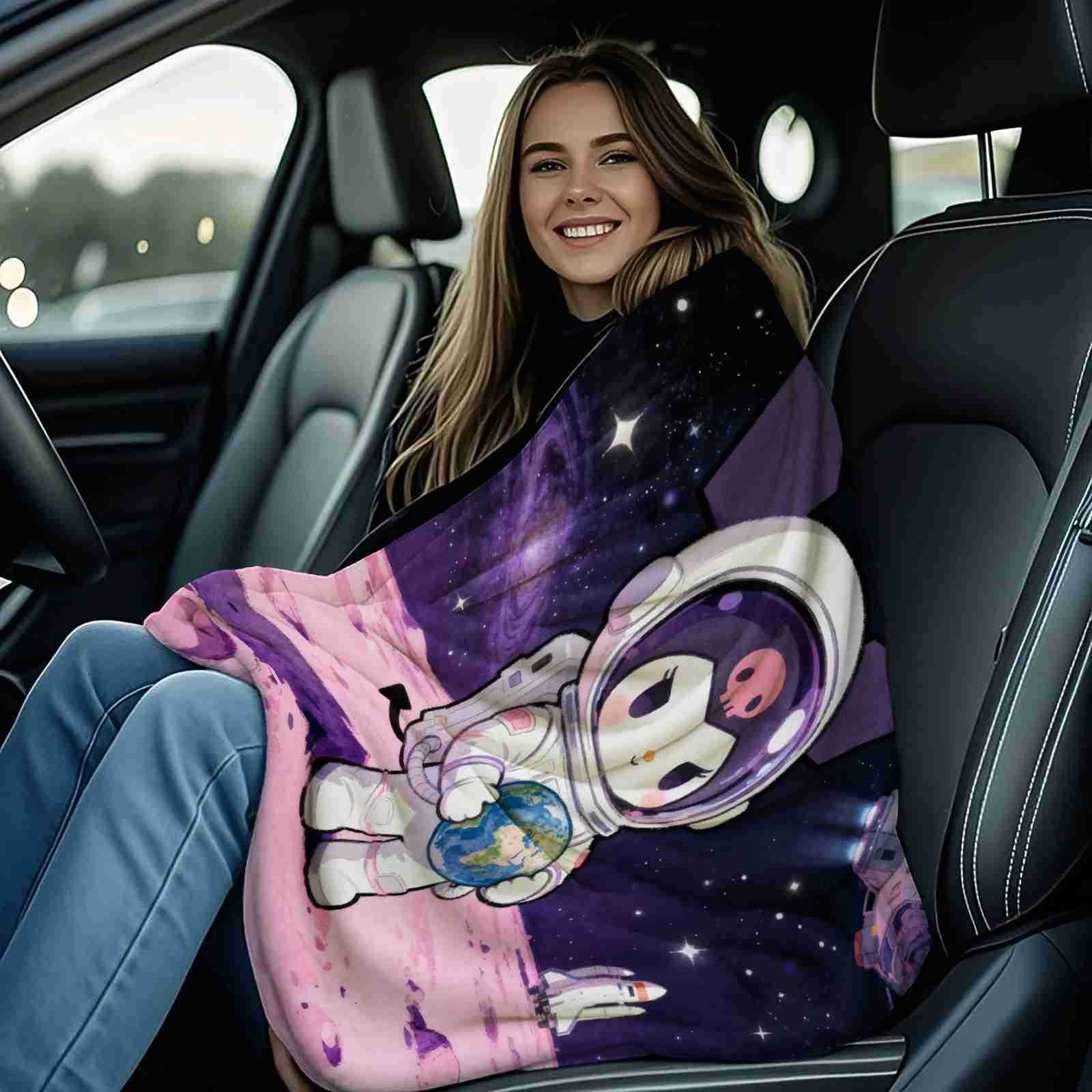 Sanrio Sanrios Kuromis Blankets Quality Soft Warm Throw Blanket Kids Couch Bed Fluffy Bedspread Cute Nap Blankets Child Holiday Gift H251201