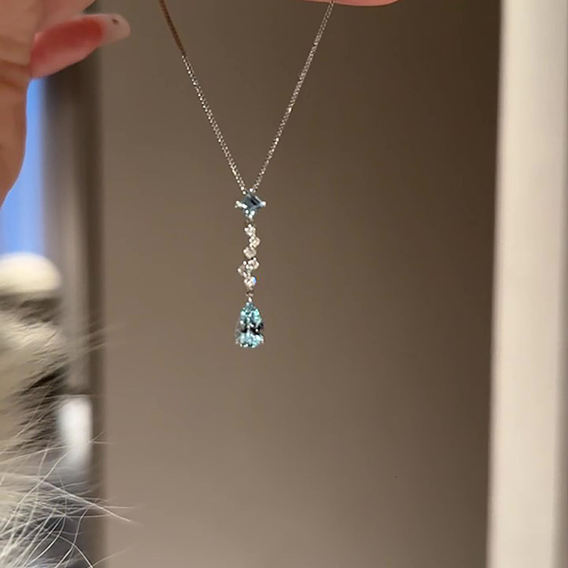 ITSMOS Moonstone s925 Sterling Silver Pendant Necklace Healing Gifts Waterdrop Moonstone Jewelry Mother Gifts for Women250312