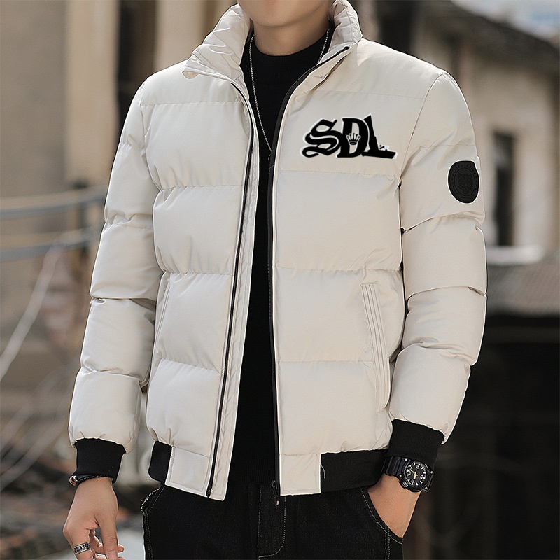 SDL Men's Down Sdl Blue Strips X Asali Jacket Autumn Winter Luxurious Design Brand Plus Size5XL Thiened Warm Faionable Korean Quilted Coat White 