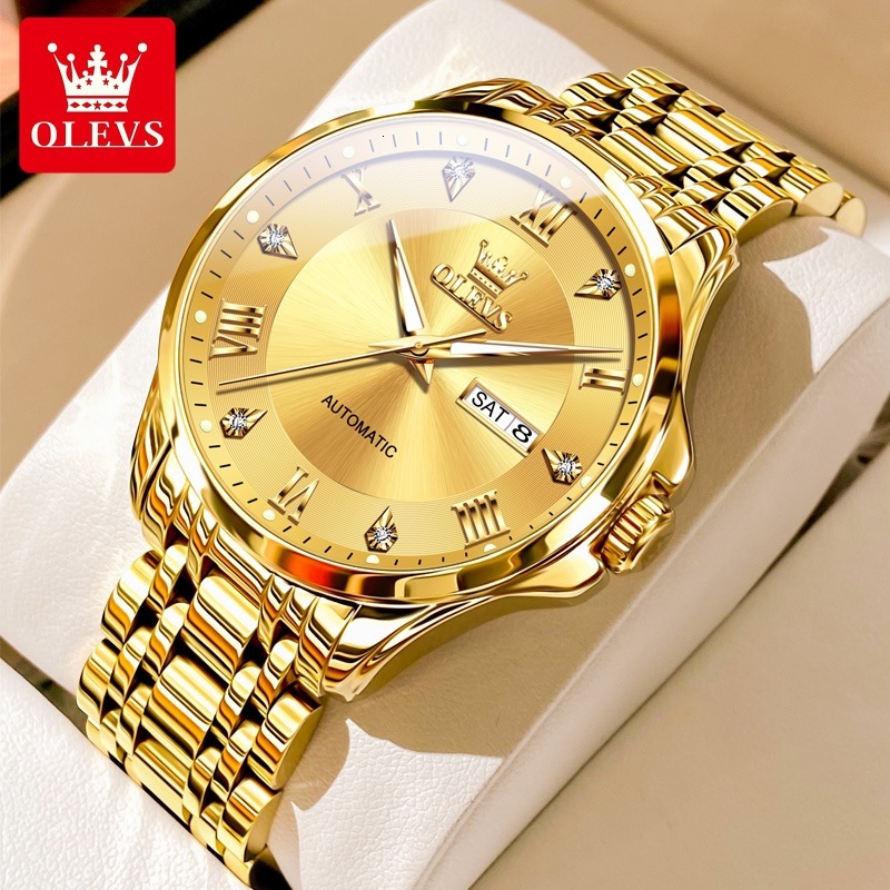 OLEVS Designer Outdoor Women's Luxury Fashion Mechanical Watches Waterproof Luminous Double Calendar Men's Business Watches Free Shipping Wh