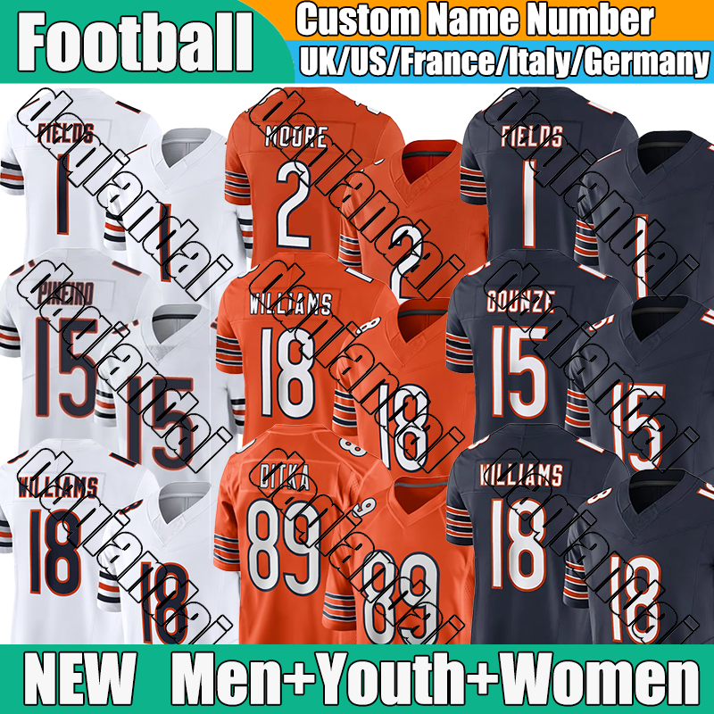 Chicago city BearsS jersey Burden III Monangai Wright Johnson Hester Brisker Ditka Football jerseys