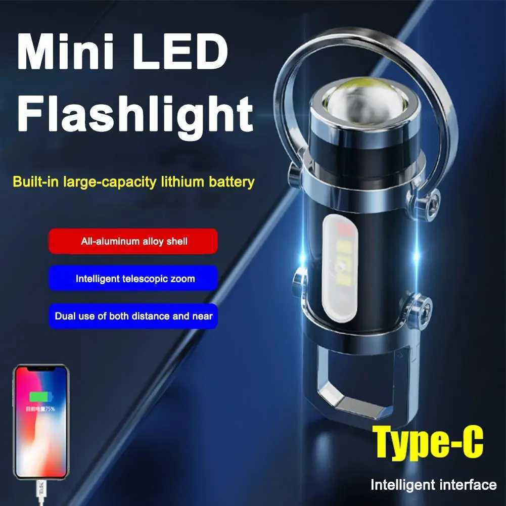 Portable Keychain Multi-Function Emergency Flashlight Outdoor Mini Flashlight Mobile Power for Outdoor Camping And Hiking Light M251201