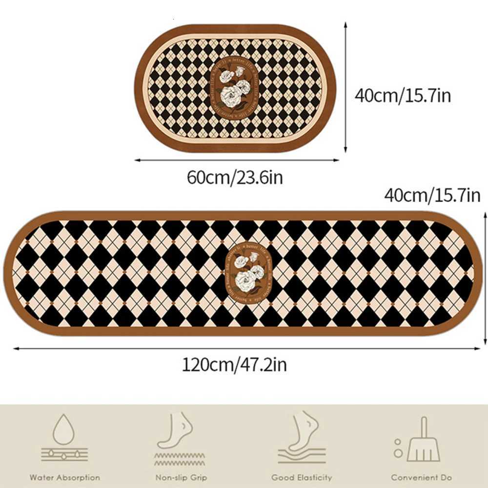 Style Kitchen Floor Mat Non-slip Washable Household Long Rugs Water-absorbing Oil-absorbing Pad Premium Kitchen Carpet H251129