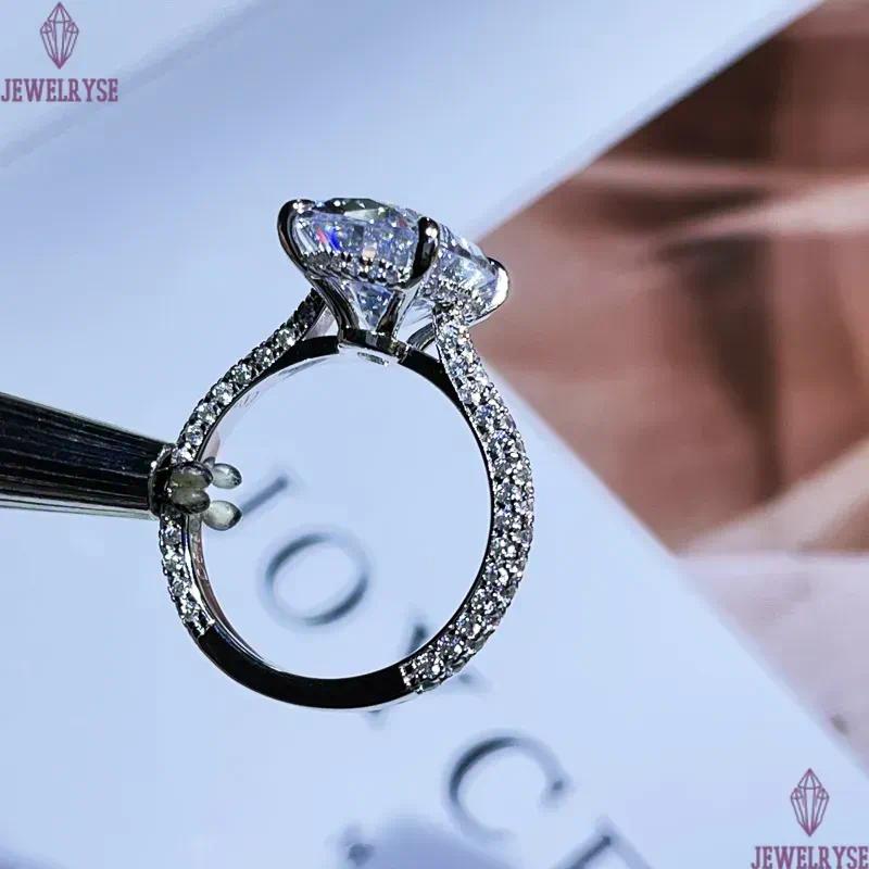 2025 Choucong Brand Top Sell Sparkling Wedding Rings Luxury Jewelry Oval Cut White Moissanite Diamond Real 100% 925 Sterling Silver Women Bride Ring G