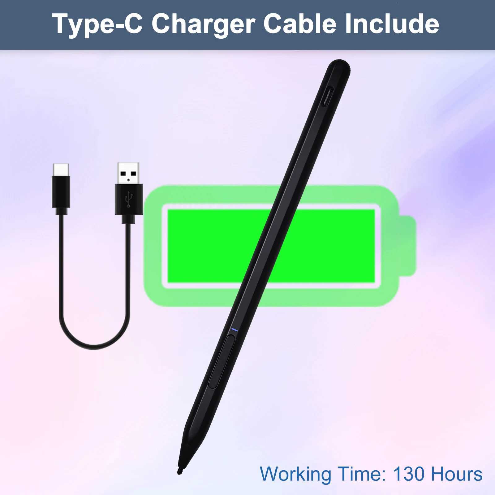 Stylus Pen for Surface 4096 Pressure Sensitivity USB-C Charging for Surface Pro 8 7 6 5 4 3 X/Laptop/Go 4 3 2 1Stu C251201