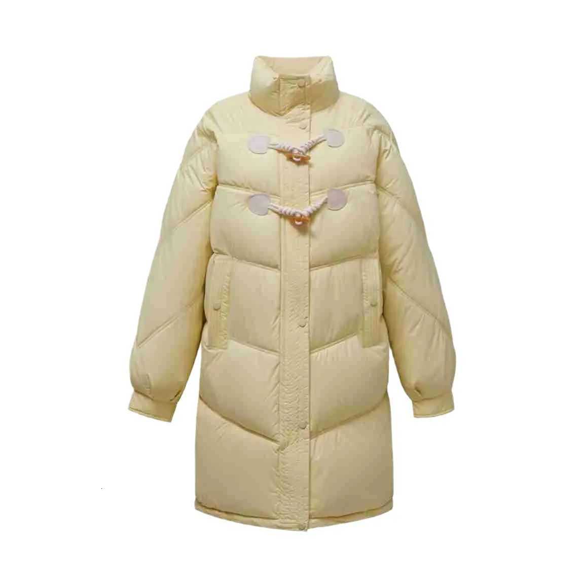 2025 Winter Womens Long Jacket Female Hooded Casual Thicken Warm Parkas Coats Horn Button High Collar Cotton Jacket For LadyT251201