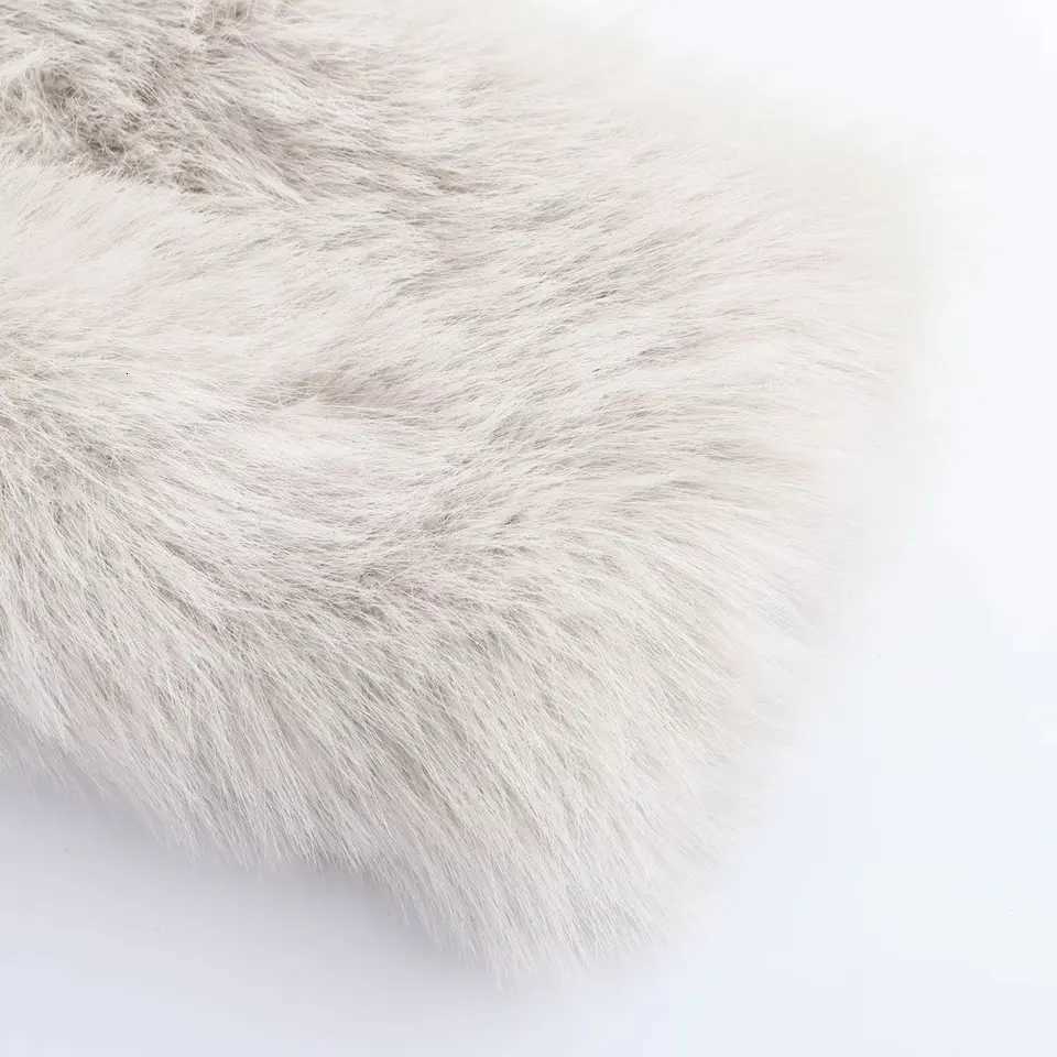 Womens Fashionable Outerwear Faux Fur Coat Female Autumn Winter Long Sleeved Mid Length Elegant Commuting Solid Coat StreetwearT251201