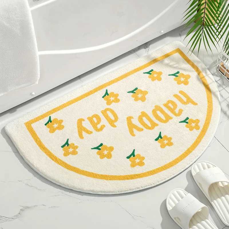 Soft Floor Mats Small Fresh Text Flowers Rugs He Entrance Carpet Bedro Toilet Bathro Door Absorbent Non-Slip Foot Pad H251129