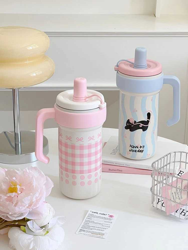 Thermos for Wen High-Looking Stainless Steel Liner Straw Large-Capacity Pot Belly Cup M and Fem Student Kettle H251201 W260226