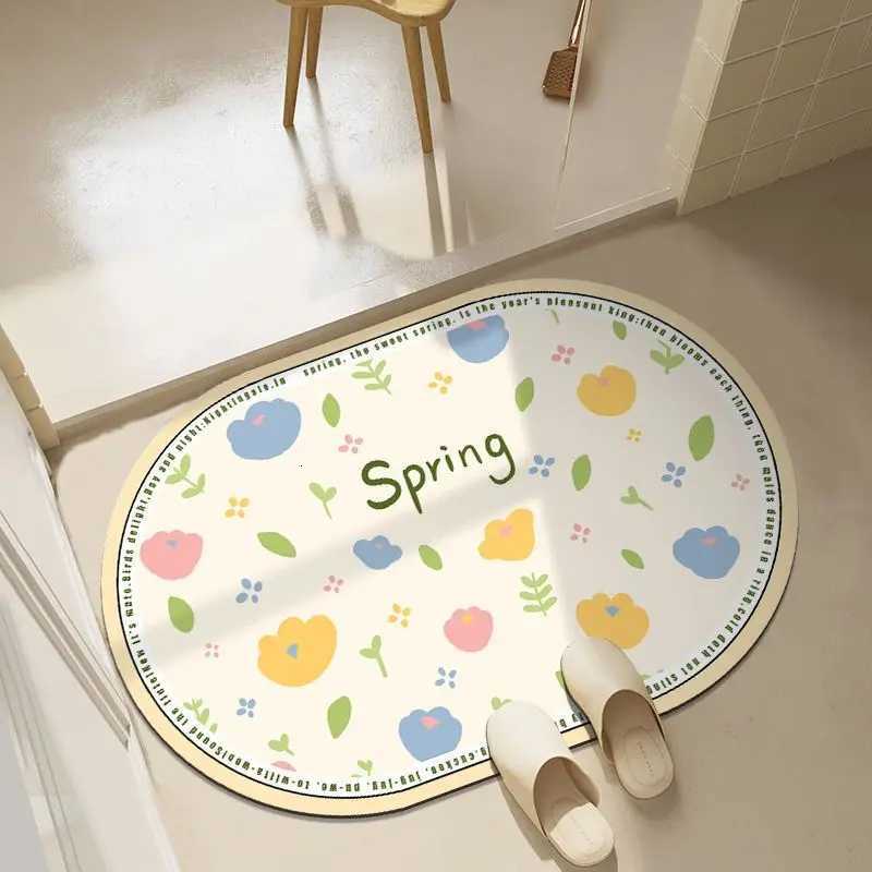 Bathro absorbent floor mat diat d quick-drying toilet bathro door non-slip mat floor mat foot mat H251129