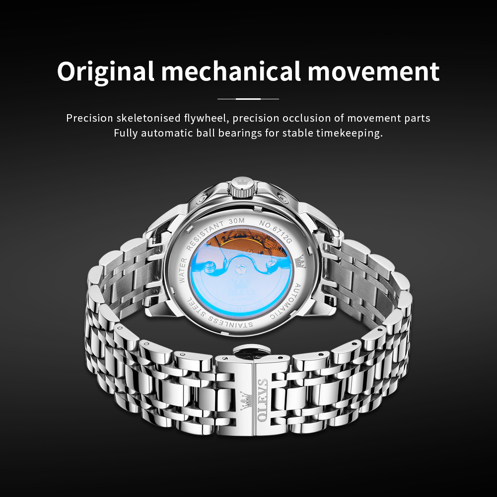 OLEVS Designer Fashion Business Watch Waterproof Luminous Luxury Mechanical Watches Men's Outdoors Sports Watches Free Shipping Wholesale