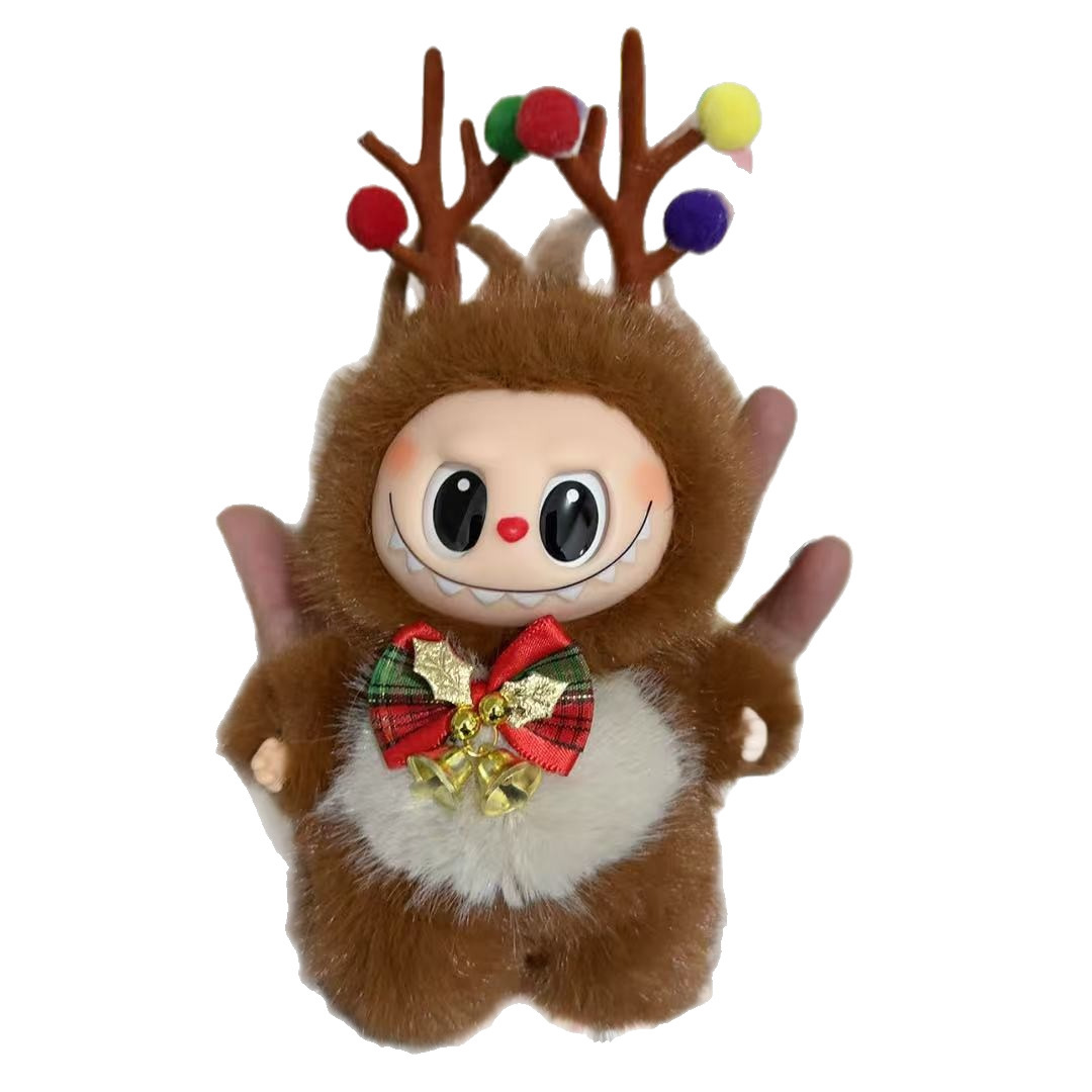 Labubu Doll Christmas Collection Plush toy SeriesChristmas doll monster clothes Doll Keychain Decor Gift blind box