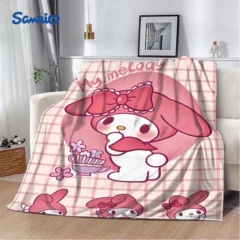 Sanrio My Melody Plush Blanket Soft Fluffy Quilt Children Nap Throw Cartoon Blankets Sofa Travel Picnic Blanket Adult Girl Gifts H251201