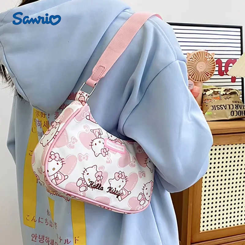 Sanrio Hello Kitty Cute Crossbody Bag Exquisite Cartoon Shoulder Bag High Quality Handbag Kawaii Anime Print Christmas Gift H251201