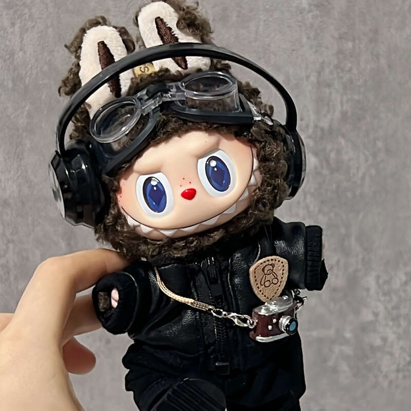 17cm Shield Bear First Second Third Generation Sitting Style Jacket Coat Leather Skirt Labubu Baby Clothes