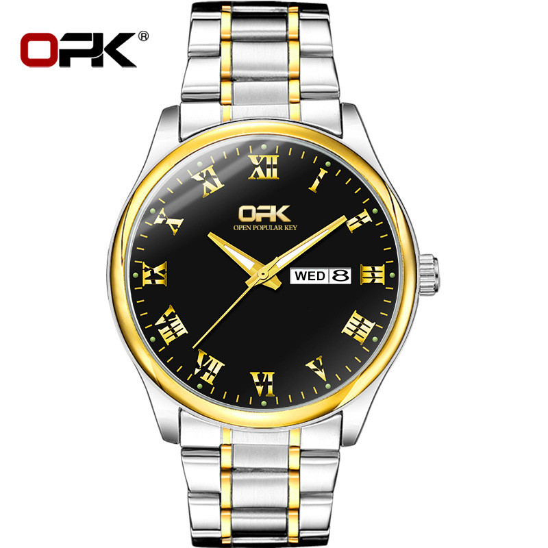 OPK Free Shipping New Designer Watch Cross Border Hot Selling Boutique Calendar Quartz Watch Luxury Trendy Men's Watch