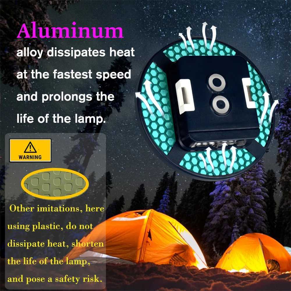 LED Rechargeable Camping Light USB Charging Portable Tent Lantern Night Emergency Strong Light Flashlight Dimming Outdoor Hiking M251201