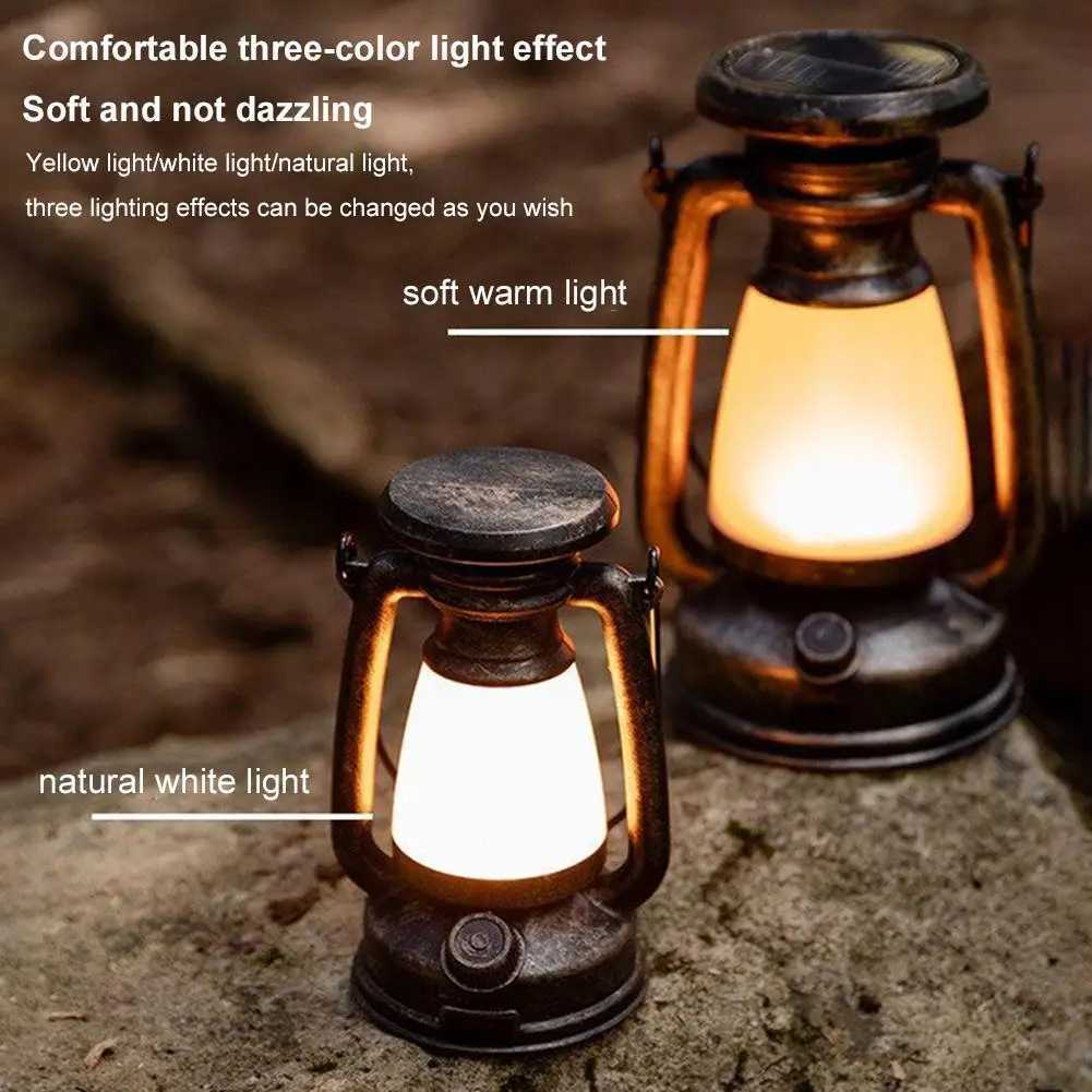 USB Rechargeable Camping Light Retro Horse Light Led Desk Lamp Charging Decoration Atmosphere Light Outdoor With Solar Charging M251201