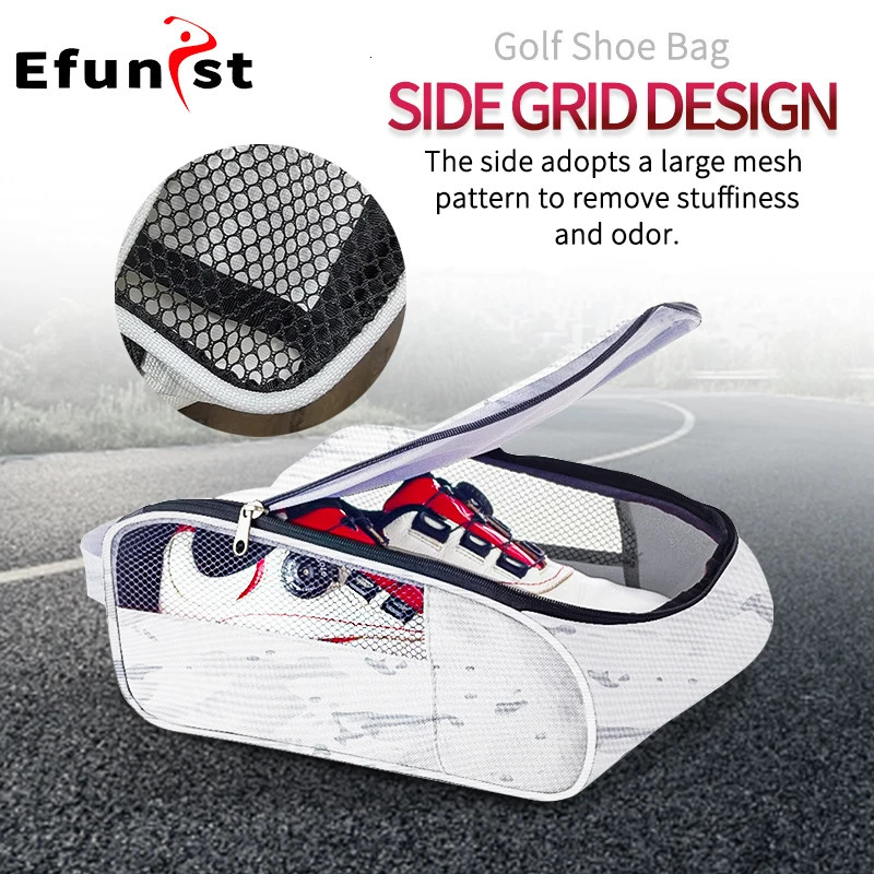 Portable Golf Shoes Bag Zipper Shoe Case Breathable Water Resistant Accessory Black Green Red Drop Ship 251129