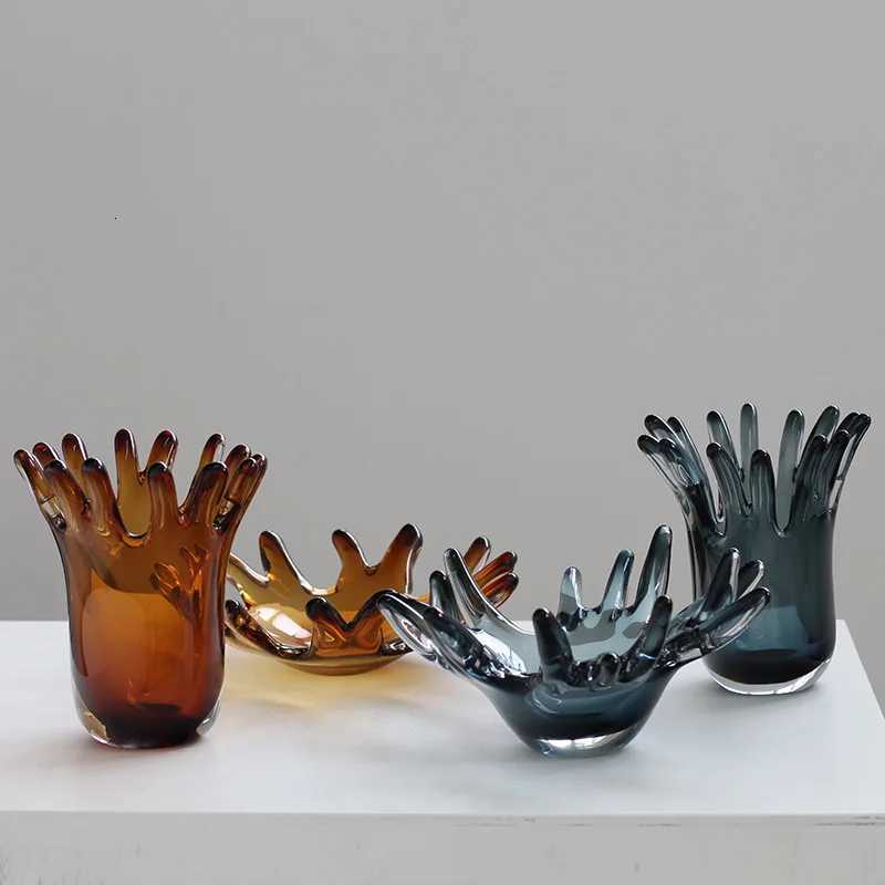 Vase Geetric Water Drop Fruit Plate Tray Flower Vase Flower Arrangement Accessories Desktop Storage Container Y251201