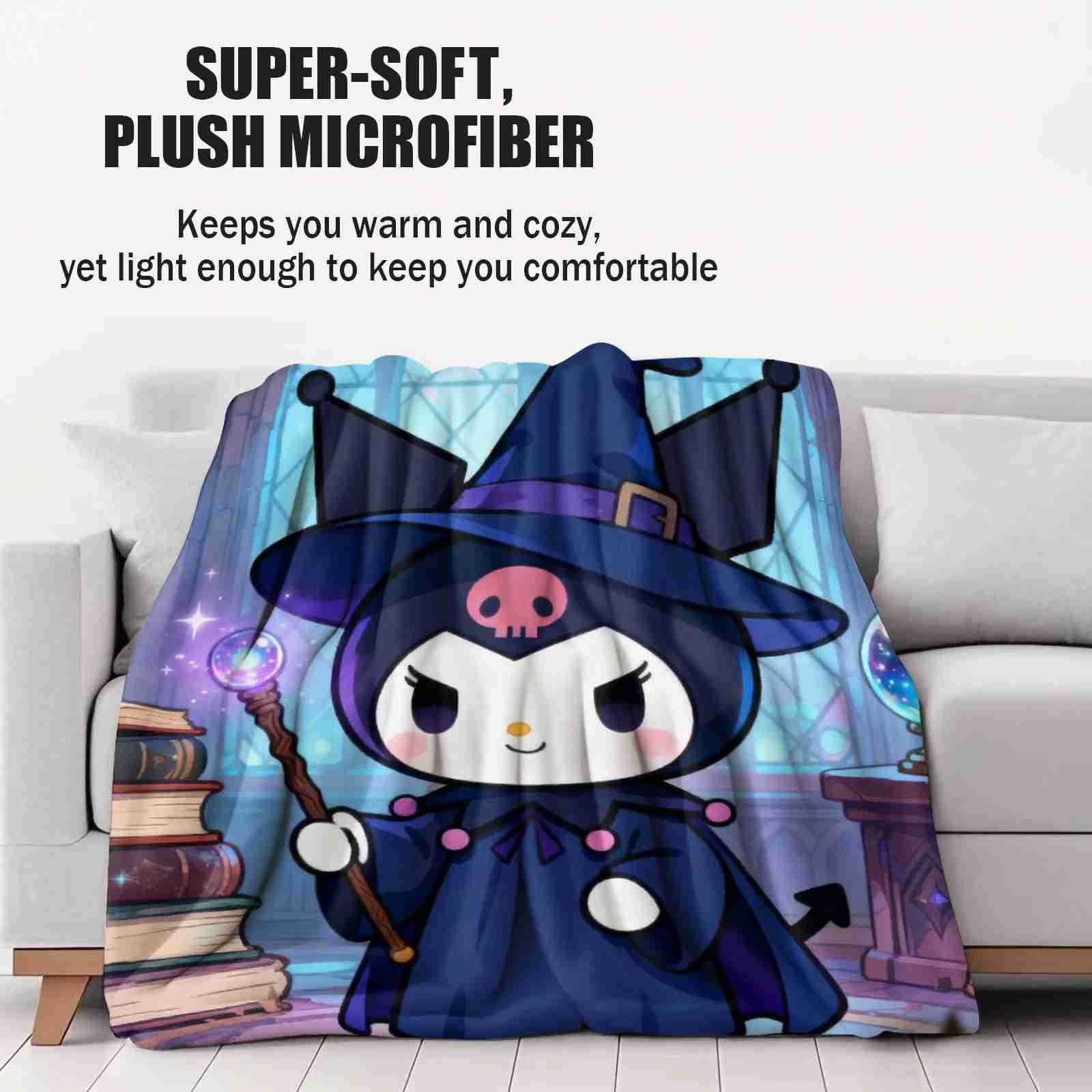 Sanrio Kawaii Cartoon Kuromis Blankets Throw Blanket Fluffy Interior for Home Soft Fluffy Blanket Air Conditioning Sofa Nap Blanket H251201