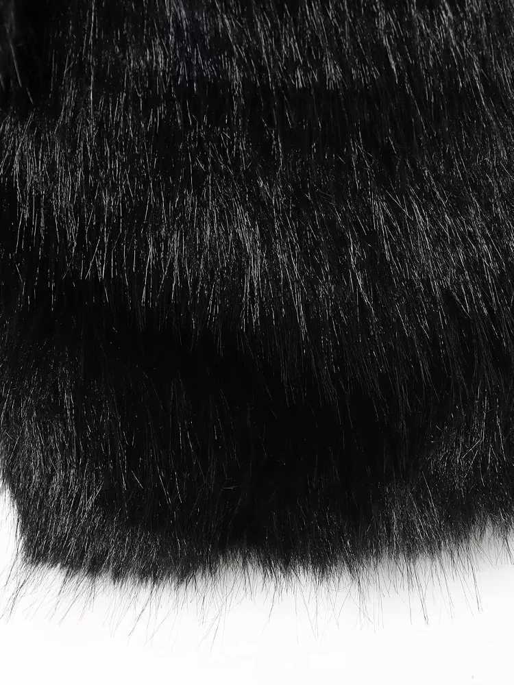 European and American style 2025 winter new arrivals womens clothing fashionable and versatile hooded faux fur jacketT251201