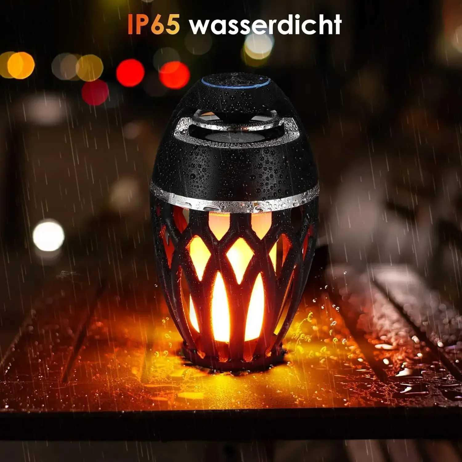 USB Charging Wireless Bluetooth Speaker Flame LED Lamps Small Outdoor Bluetooth Flame Atmosphere Light For Camping Desktop M251201