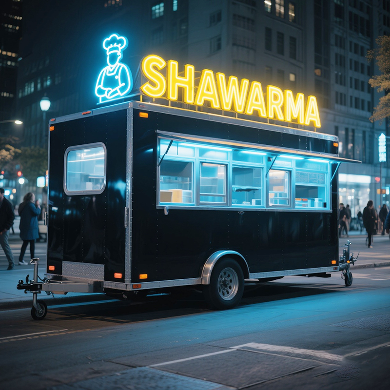 Heavy-Duty Food Trailer with Full Kitchen | 304 Stainless Steel for Hot Dog, Burger & Coffee Business