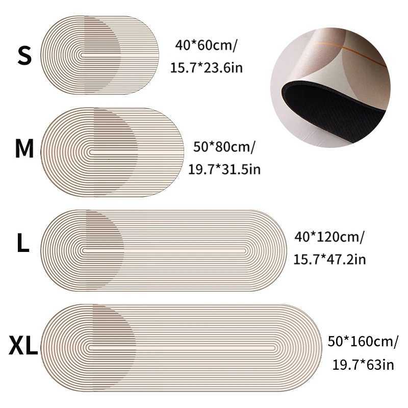 Super Absorbent Kitchen Floor Mat Long Diatite Kitchen Rug Soft Washable Carpets Anti Slip Bathro Entrance Doormat H251129