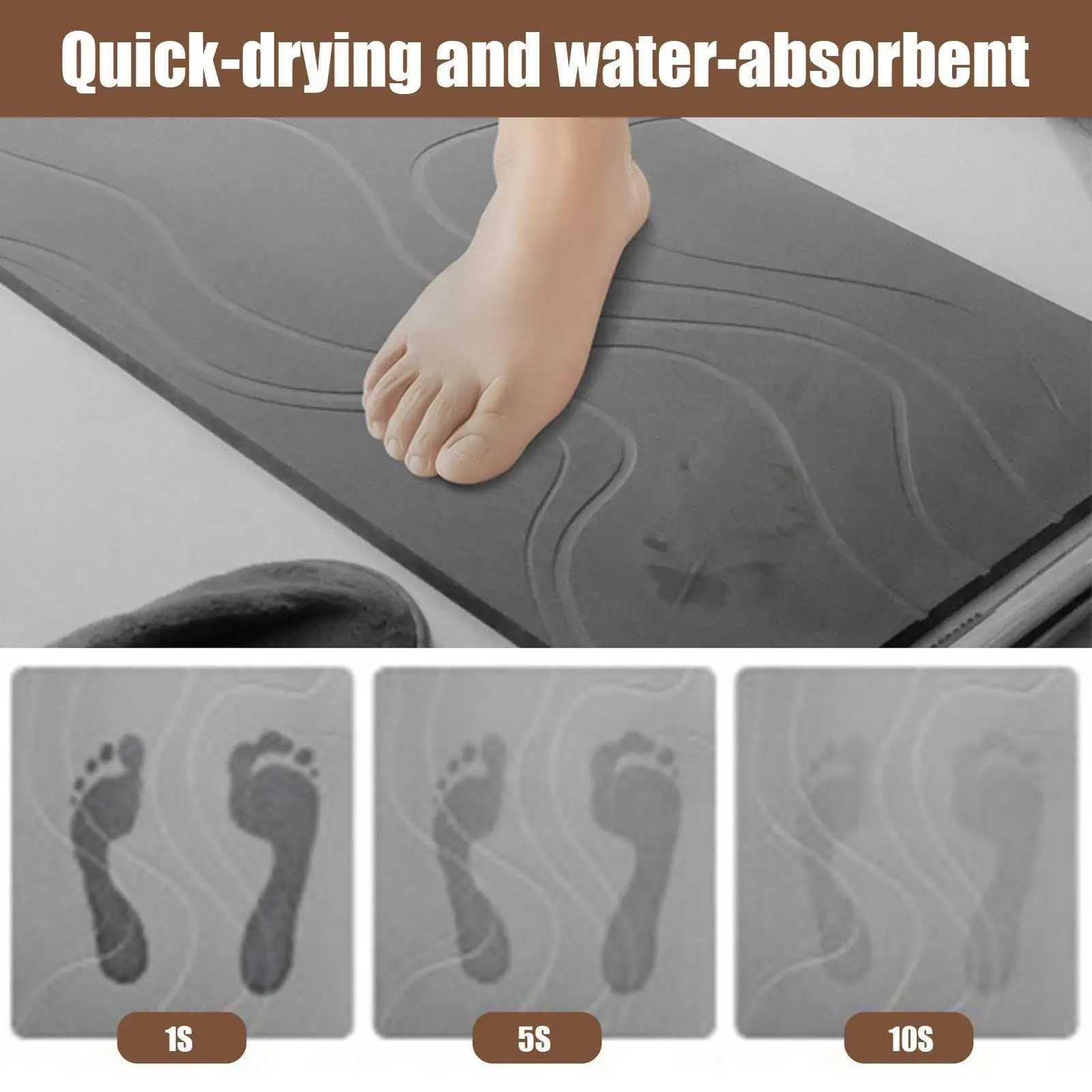 Diatoeous d soft mat bathro absorbent anti-slip floor mat toilet door anti-slip household Entryway quick-drying Rug H251129
