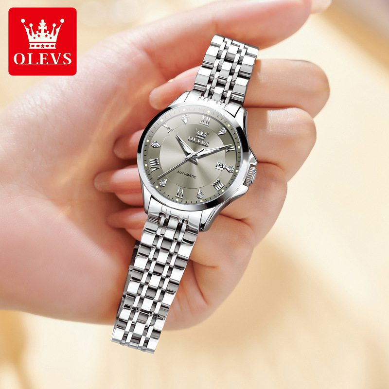 OLEVS Designer Women's Business Watch Luxury Fashion Night Light Mechanical Watch Waterproof Dual Calendar Outdoor Sports Watch Free Shipping Who