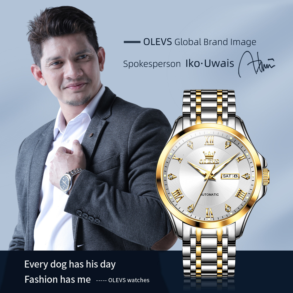 OLEVS Designer Outdoor Women's Luxury Fashion Mechanical Watches Waterproof Luminous Double Calendar Men's Business Watches Free Shipping Wh