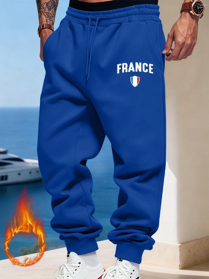 Men's Pants France Letter Print Men Sweatpant Joggers Street Long Pocket Hip Hop Trousers Soft Multicolor Pant Autumn Fashion Britches