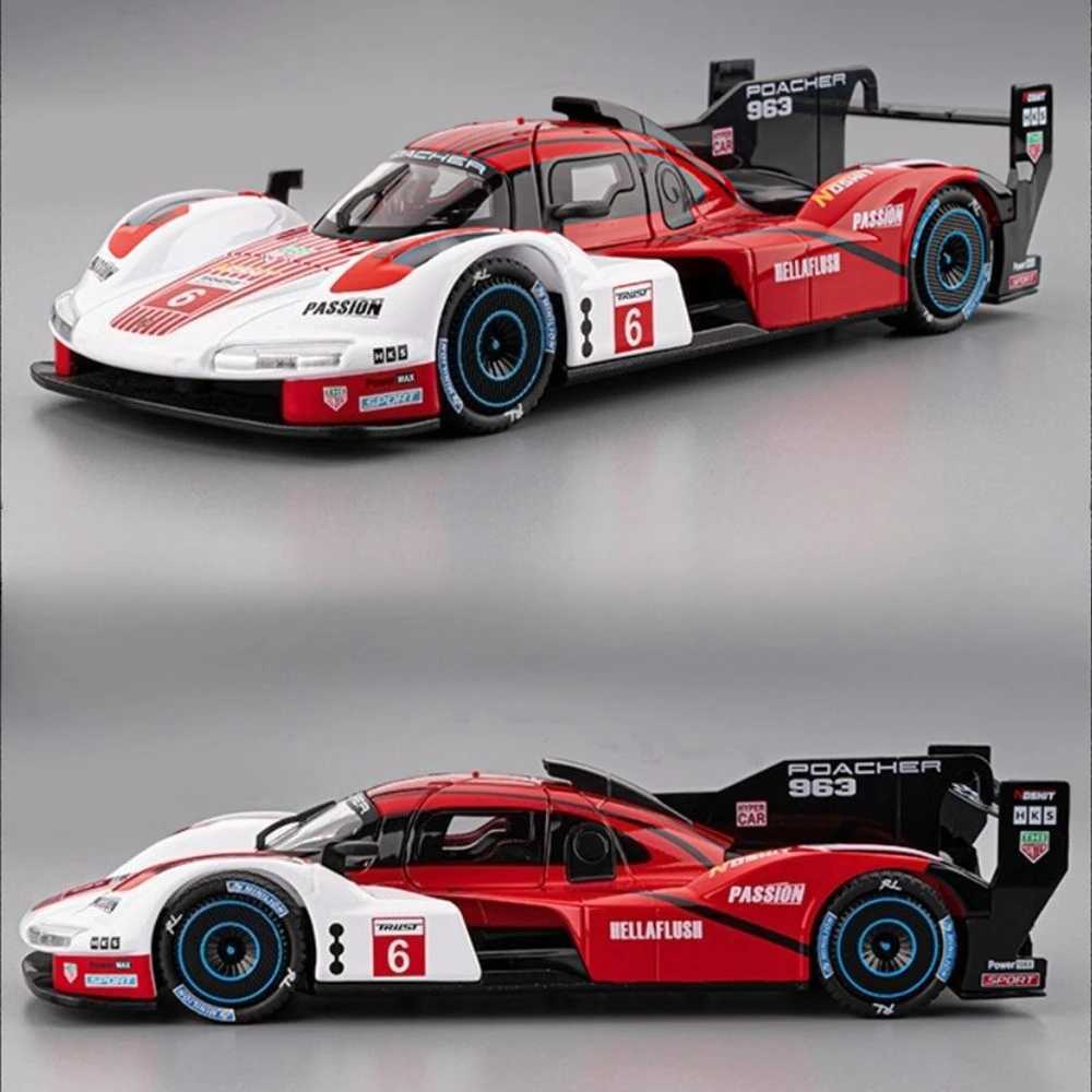 122 Scale Alloy 963 300SL Car Model Toy Wheel Steering Shock Absorption Sound Light Sports Cars Models for Kids Edutainment J251129