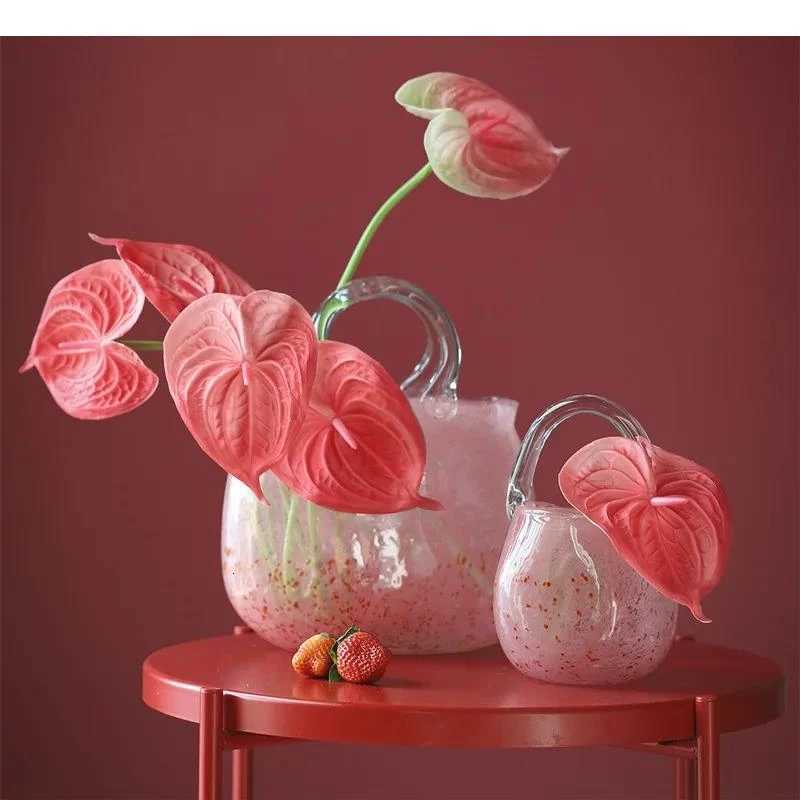 Vase Hand Basket Bag Clear Bottle Terrarium Flower Hydroponics He Decoration Accessories Vases Pots Y251201