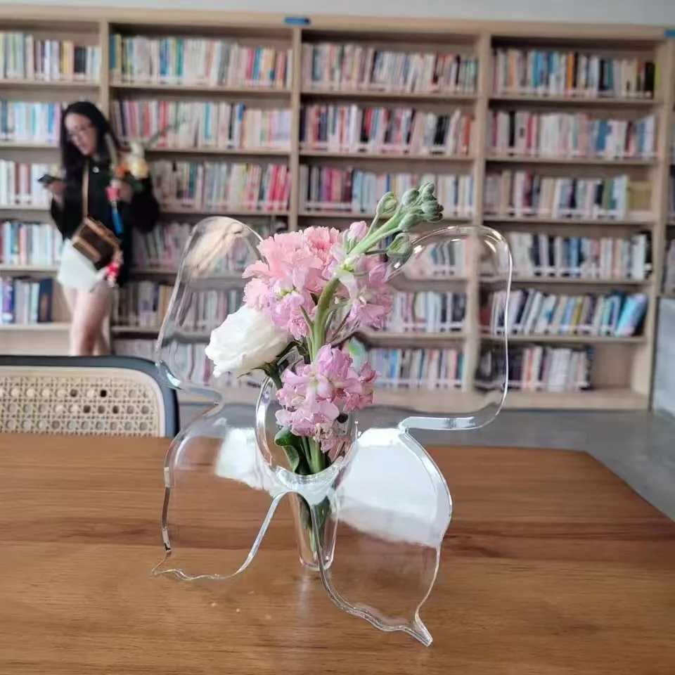 Vase Decoration Living Ro Acrylic Transparent Water Flower Arrangement Accessible Luxury High-End Creative Chinese M Y251201