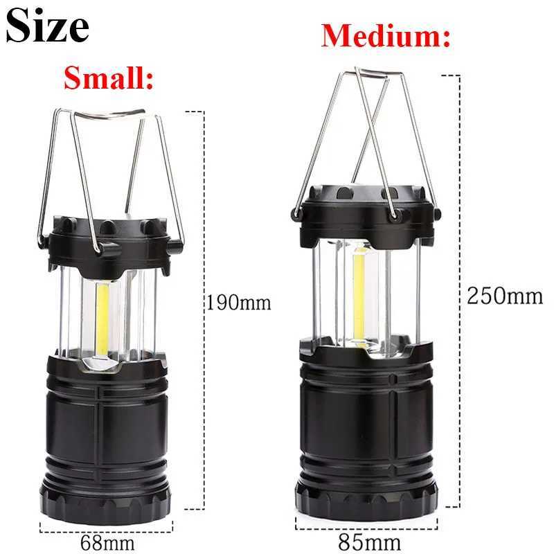 Tent Lamp LED Portable Lantern Telescopic Torch Camping Lamp Outdoor Waterproof Emergency Light Battery Powered M251201