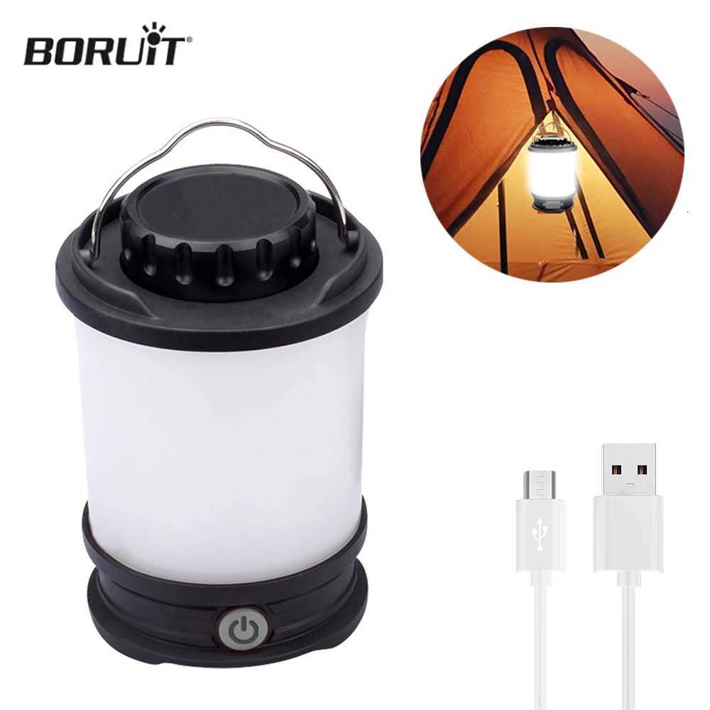 BORUiT Camping Lights Hanging Tent Lamp Rechargeable Portable Waterproof for Hiking Fishing Emergency Home Power Outages M251201