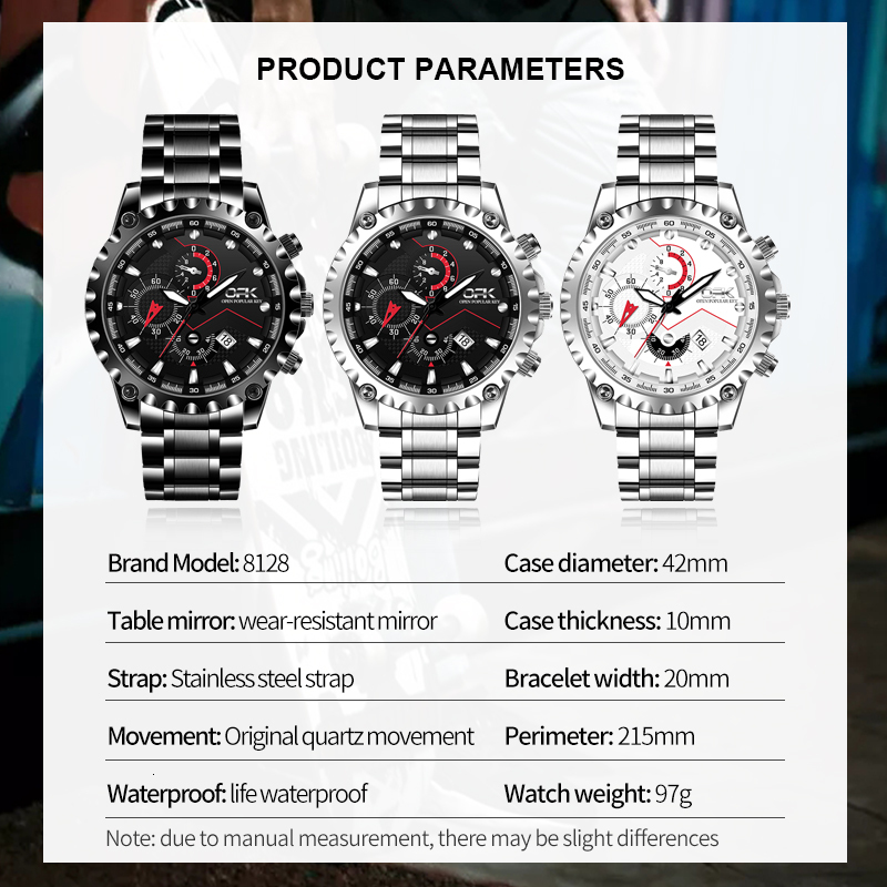 OPK Free Shipping New Designer Watch Cross-border High-quality Calendar Quartz Watch High-quality Luxury Men's Watch