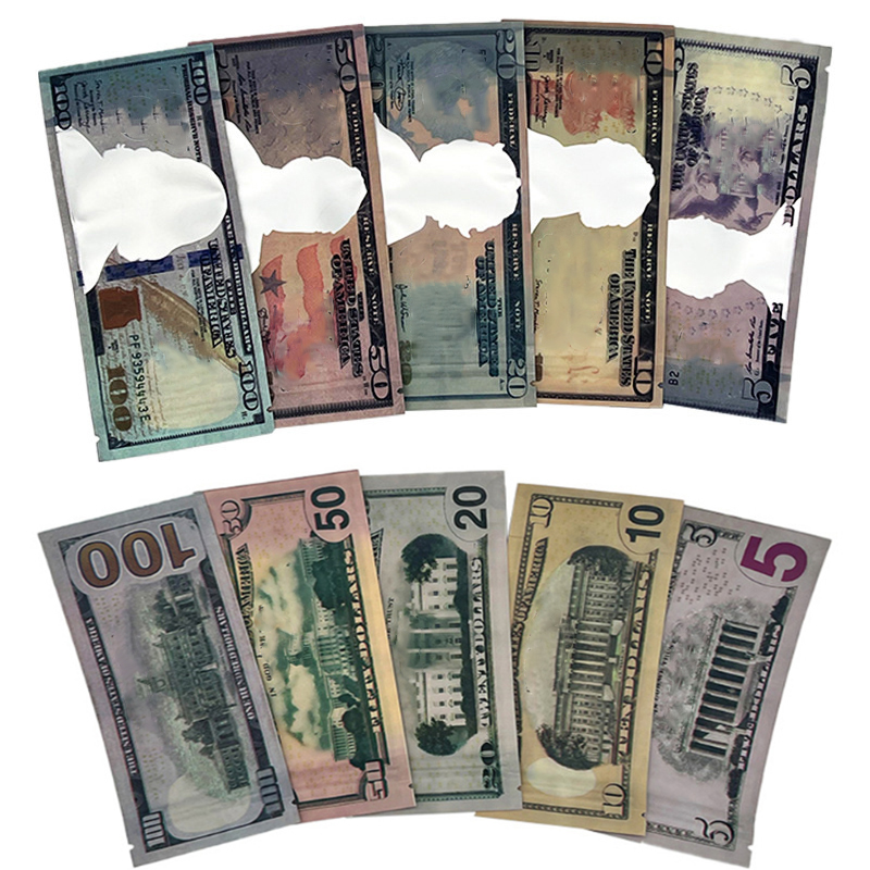 Empty Mylar Bag 3.5G Smell Proof Packaging Bags Reusable Plastic Pouch Zipper Lock Aluminum Food Storage Bag For Snack Dry Herb Packaging