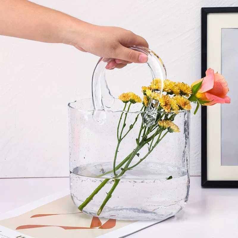 Bag Vase Handbag Shaped Vase Hydroponic Vase Transparent Bag Vase Mothers Day Gift He Decoration Y251201
