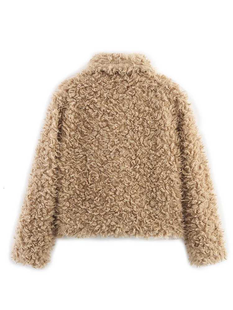 Winter Woman 2025 Faux Fur Coat Autumn Fur Plush Fluffy Jacket Loose Soft Solid Color Fur Short Outerwears Elegant Ladies NewT251201