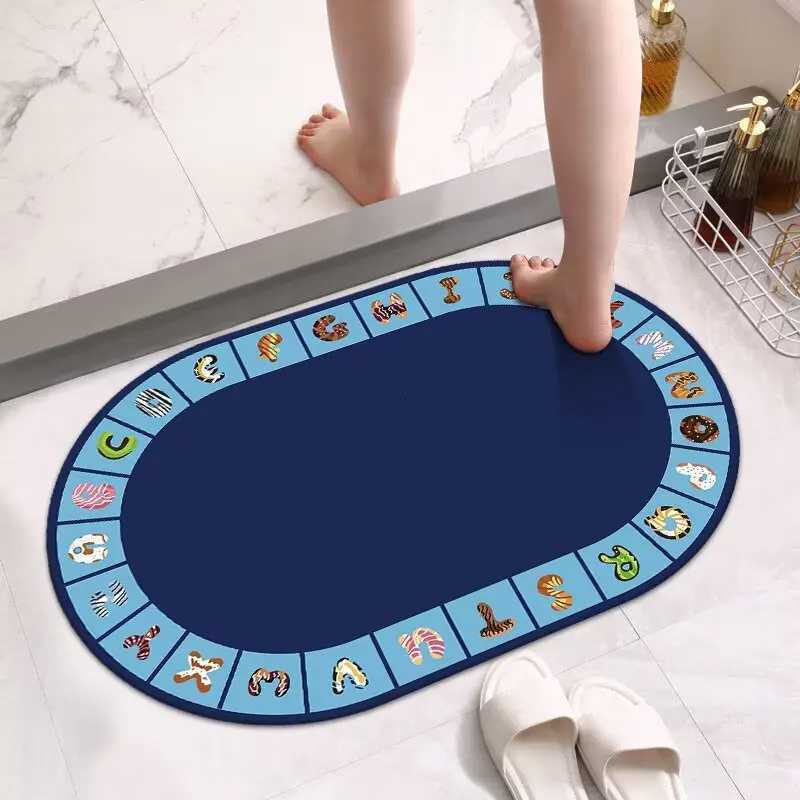 Carpet bathro door quick drying non-slip foot pad diat d strong absorbent pad toilet cushion non-slip strong absorbent H251129
