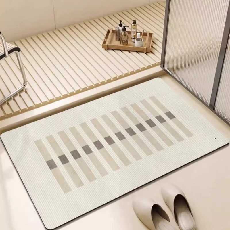 Wabi Sand Wind Bathro Non-slip Floor Mat Diat d Absorbent Mat Household Toilet Door Quick Drying Foot Mat He Remodeling H251129